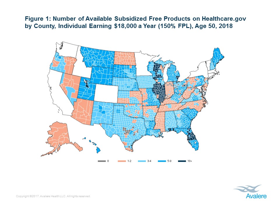 Subsidized free products by county
